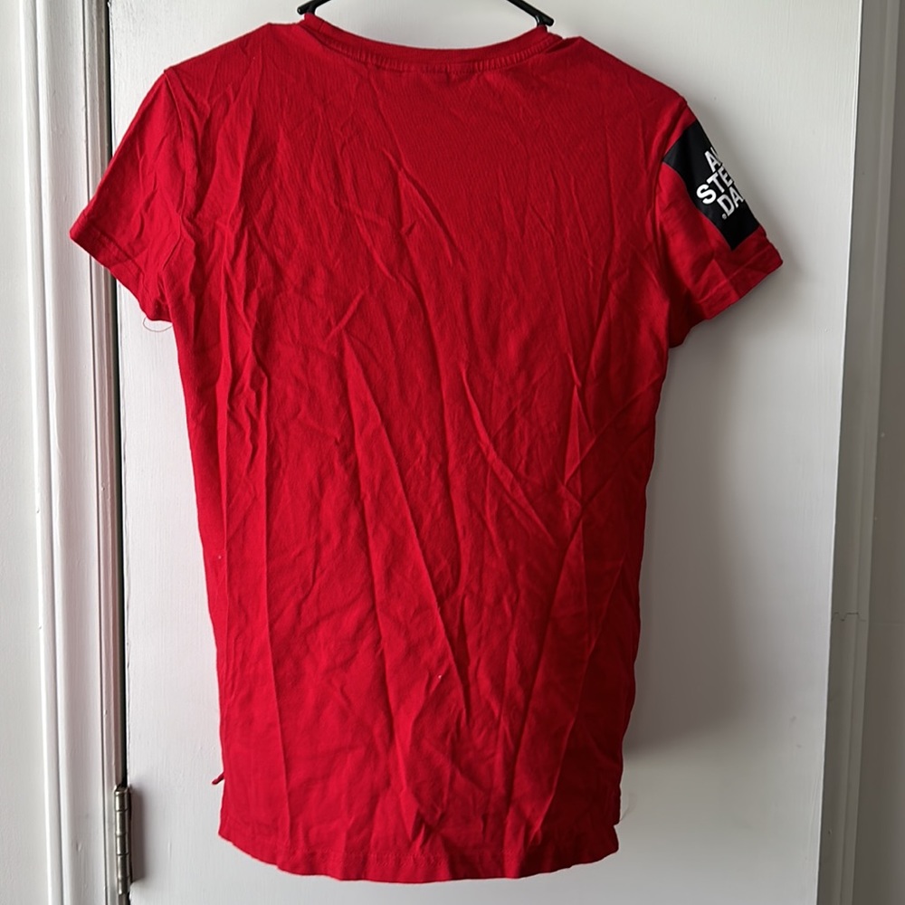 Amsterdam “Never Stop Exploring” Red Tee View 5